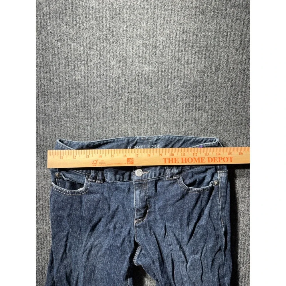 Michael Kors Womens Dark Wash Skinny Jeans Low Rise Blue Denim Size 4